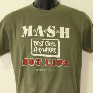 MASH Hot Lips 1981 vintage green t-shirt Small