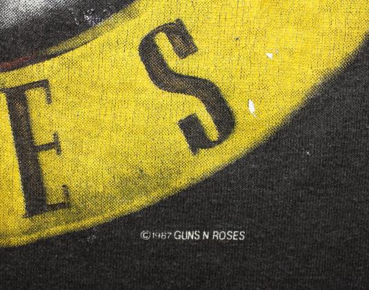 Guns N’ Roses Was Here 1987 vintage black t-shirt Medium