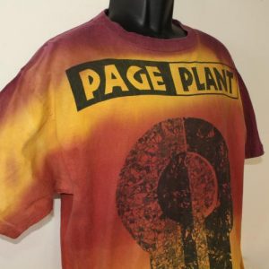 Jimmy Page Robert Plant 1995 Tour vtg tie-dye t-shirt L/XL