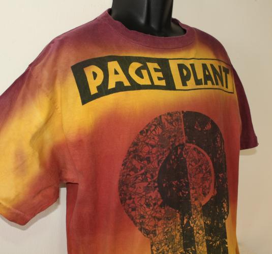 Jimmy Page Robert Plant 1995 Tour vtg tie-dye t-shirt L/XL