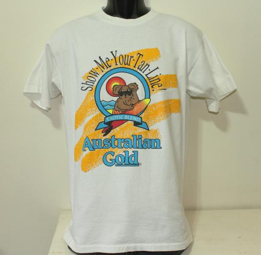 Australian Gold Koala Tan Line sunscreen vintage t-shirt L
