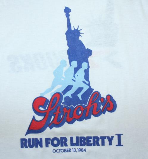 Strohâ€™s Lady Liberty vtg t-shirt Tall S/M