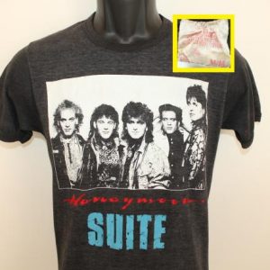 Honeymoon Suite band vtg tee XS/S black 80s DISRESSED