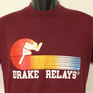 Drake Relays vintage 1970s maroon t-shirt Medium