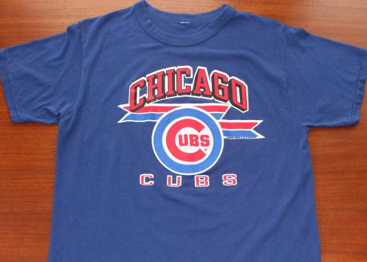 Chicago Cubs baseball 1988 vintage blue t-shirt M/L