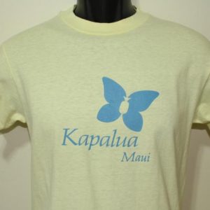 Kapalua Maui Butterfly vintage yellow t-shirt Medium/Small