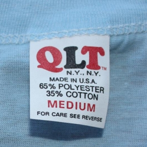 QLT vintage deadstock blank light blue t-shirt M/S