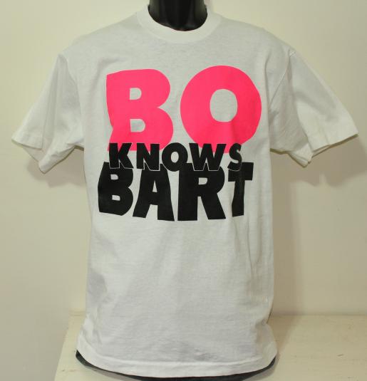 Bo Jackson Bart Simpson vintage white t-shirt L/M