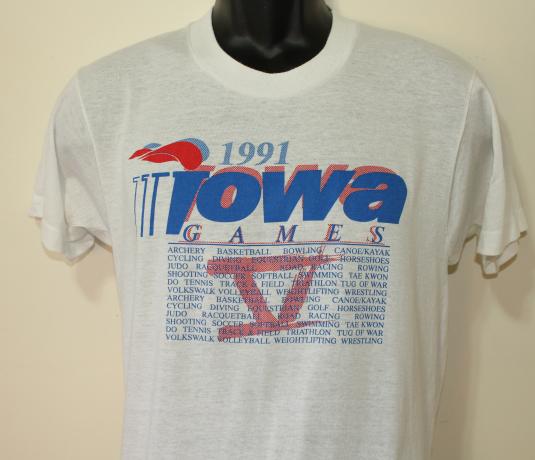 Iowa Games 1991 vintage white Screen Stars t-shirt M/S