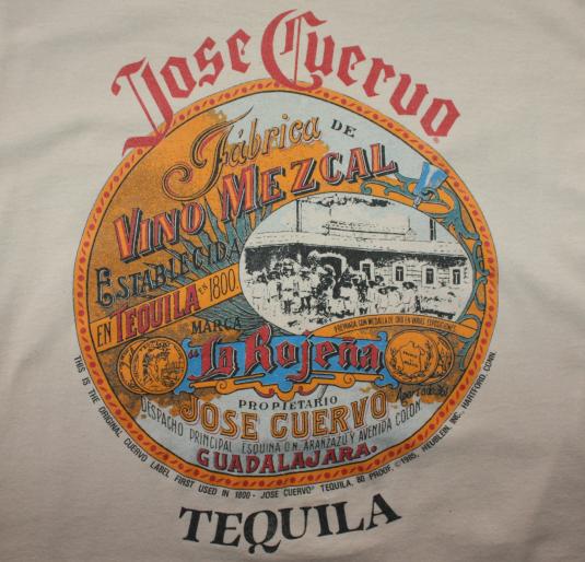 Jose Cuervo Tequila vintage 80s beige t-shirt Medium cotton