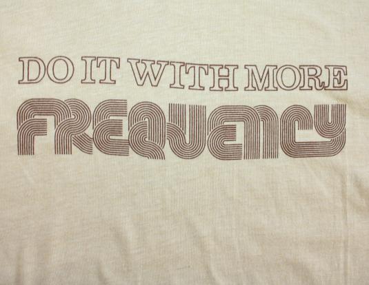 Sony Do It With More Frequency vtg ringer tee S beige brown