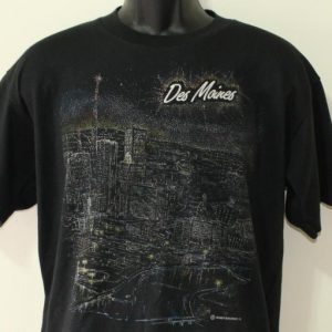 Des Moines Iowa Nightlights 1990 vintage t-shirt XL