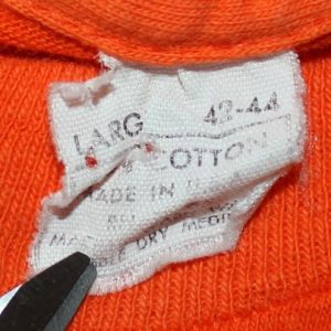 Love female male 70s hippie vintage orange t-shirt Tall XS/S
