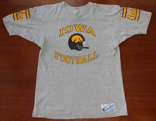 RAYON Iowa Hawkeyes Football vintage Champion t-shirt Large/