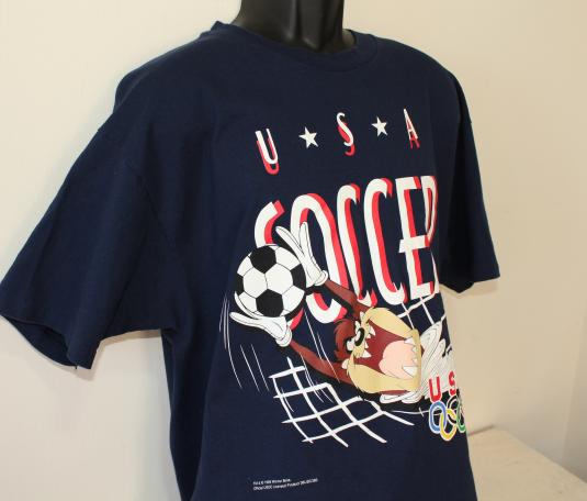 USA Soccer Olympics Tasmanian Devil Taz vtg 1995 t-shirt XL