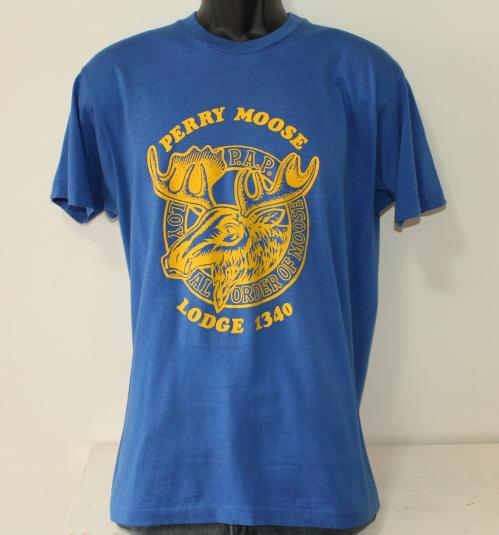 Perry Moose Lodge Ginger vintage blue Screen Stars t-shirt M
