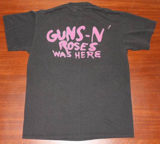 Guns N’ Roses Was Here 1987 vintage black t-shirt Medium