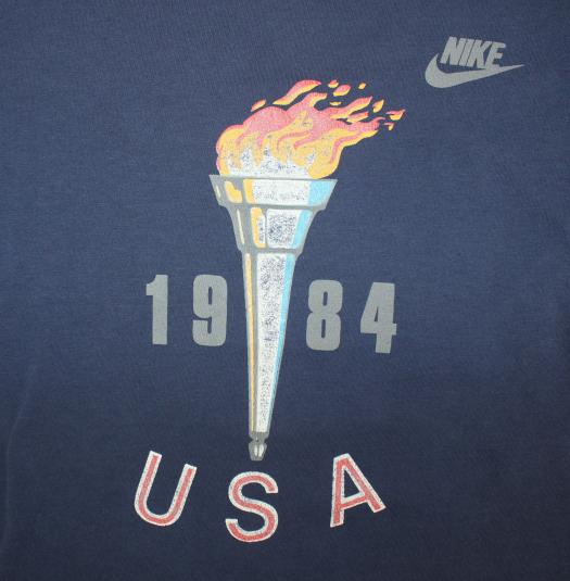 Nike blue tag USA Olympics 1984 vtg tee navy blue XS/S 80s