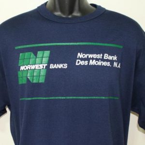 Norwest Bank Des Moines Iowa vintage navy t-shirt XL