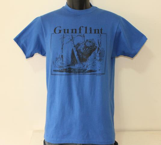 Gunflint Trail Minnesota Beaver vintage blue t-shirt M/S
