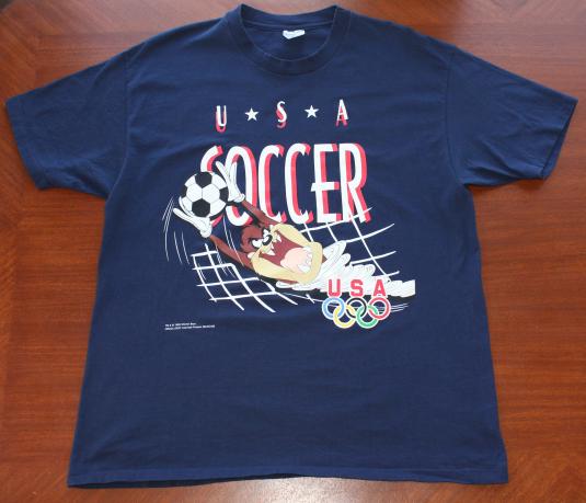 USA Soccer Olympics Tasmanian Devil Taz vtg 1995 t-shirt XL