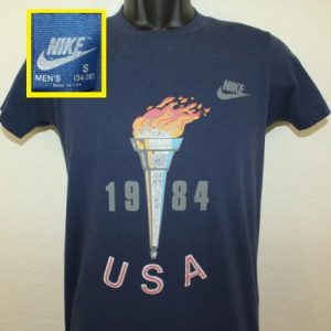 Nike blue tag USA Olympics 1984 vtg tee navy blue XS/S 80s