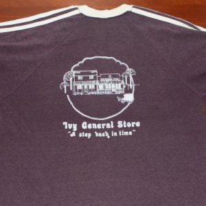 Ivy General Store vintage ringer v-neck t-shirt L