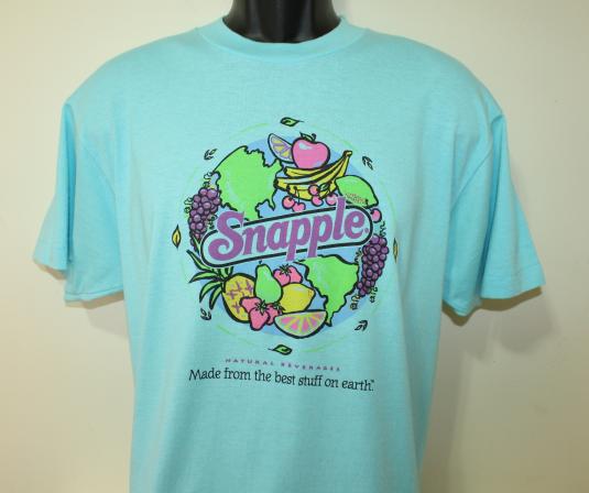 Snapple juice drink vintage 90s light blue t-shirt Large