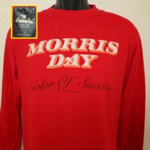 Morris Day Color of Success vtg long-sleeve tee M red 1985