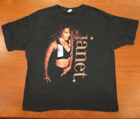 Janet Jackson World Tour 1993 vtg tee XL/XXL black R&B pop
