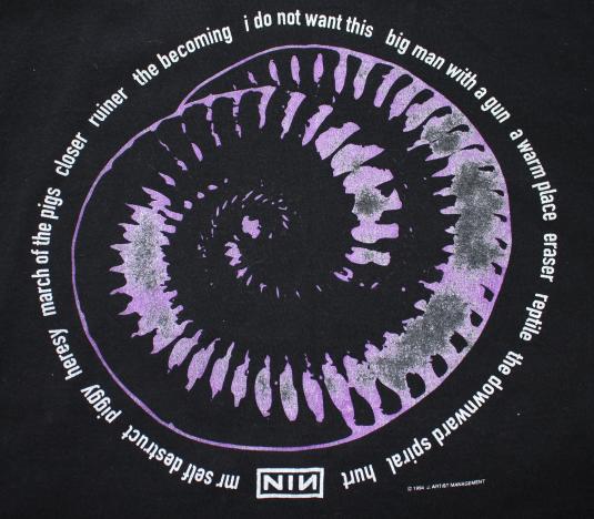 Nine Inch Nails NIN 1994 Downward Spiral vintage t-shirt XL | Defunkd