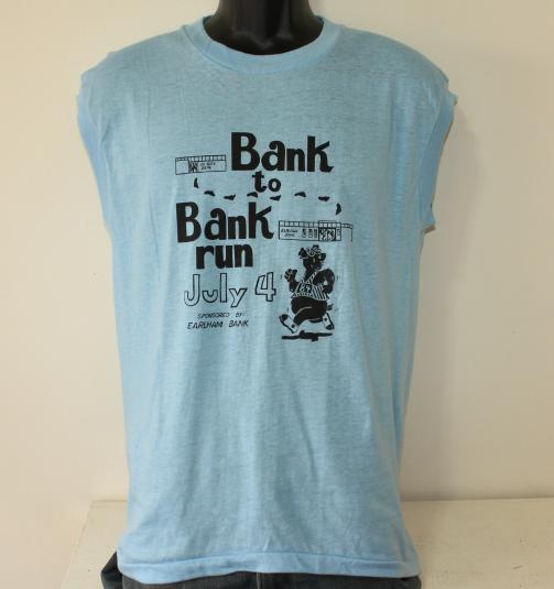 Bank to Bank Run 1984 vtg sleeveless t-shirt M/L