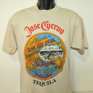 Jose Cuervo Tequila Mexico vintage 1986 beige t-shirt M/L