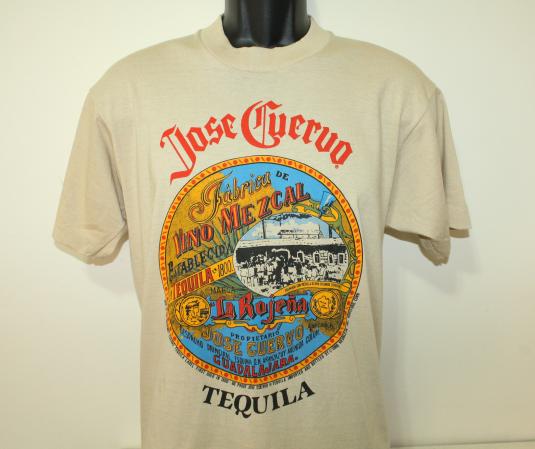 Jose Cuervo Tequila Mexico vintage 1986 beige t-shirt M/L