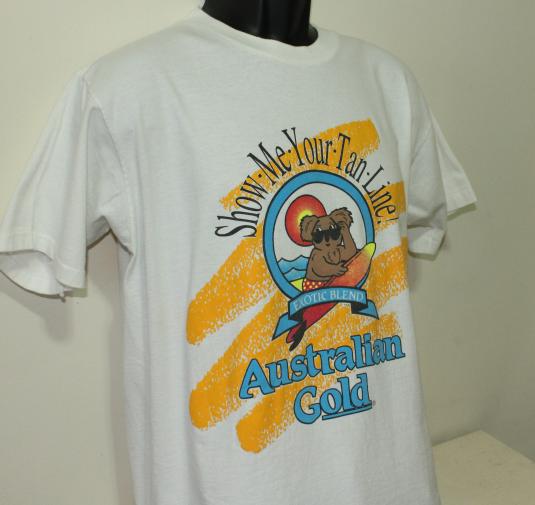 Australian Gold Koala Tan Line sunscreen vintage t-shirt L
