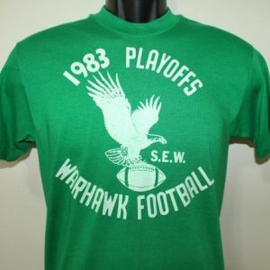 Warhawk Football 1983 Playoffs green Sport-T t-shirt Tall S