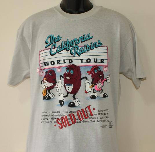 California Raisins World Tour vintage 1987 gray t-shirt XL