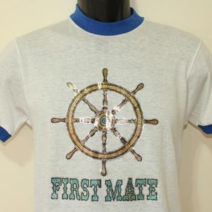 First Mate DEADSTOCK vintage Bantam ringer t-shirt Small