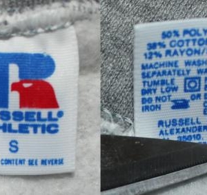 RAYON DEADSTOCK Russell Athletic vintage gray hoodie Small