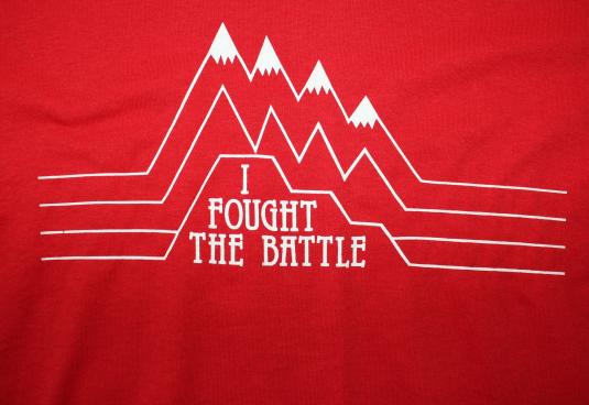 I Fought the Battle vintage red Screen Stars t-shirt Large