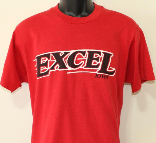 Excel Iowa #20 vintage red Screen Stars t-shirt Large
