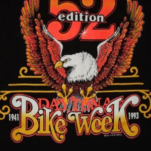 Vintage Daytona Beach Bike Week 1993 w/ Eagle T-Shirt