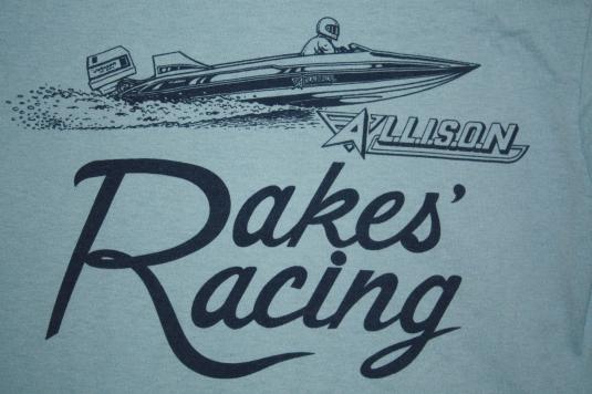 Vintage 80’s Rakes Racing Allison Boat T-Shirt