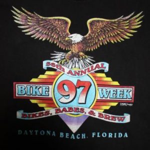 Vintage Bike Week '97 "Bikes Babes & Brew" w/ Eagle T-Shirt