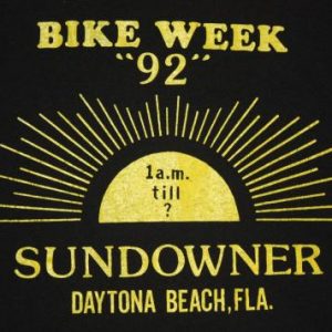 Vintage Sundowner Bike Week '92 Strip Club T-Shirt