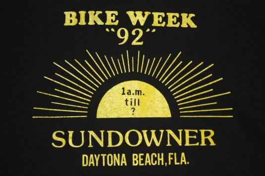 Vintage Sundowner Bike Week ’92 Strip Club T-Shirt