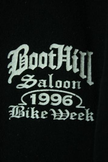 Vintage Boot Hill Saloon Bike Week 96 Chome Lady T-shirt