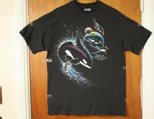 Vintage Early 90’s New Age Space and Sea Animals T-Shirt
