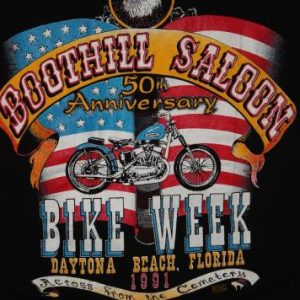 Vintage Boot Hill Saloon Bike Week Daytona Beach T-Shirt
