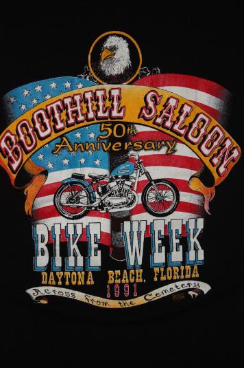 Vintage Boot Hill Saloon Bike Week Daytona Beach T-Shirt